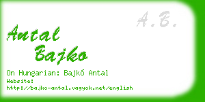 antal bajko business card